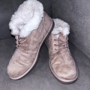 50%offw❤️ MAKALU KORA Boots Women tan Faux Suede Fur fall wardrobe boho western
